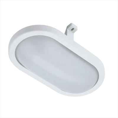 China EMC IP54 LED Ceiling Batten Lamp Outdoor Mounted Bulkhead 220-240V 8W 640lm GS Oval Round White Black Gray for sale