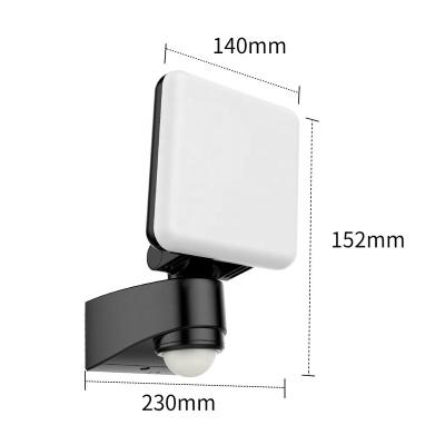 China ABS IP54 Wall Light With PIR Sensor Design Fashionable UV Proof Material Wall Lamps for sale