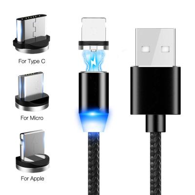 China Fast Charging Speed ​​Success 2022 1m (3.3ft) am17 led magnetic type-c usb cable for sale