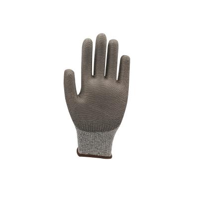 China Anti Cut Gloves Cut Gloves Heavy Duty Safety Work Gloves PU Coated Gloves Seamless Knitted Polyurethane Coating Smooth Grip On Palm And Fingers for sale