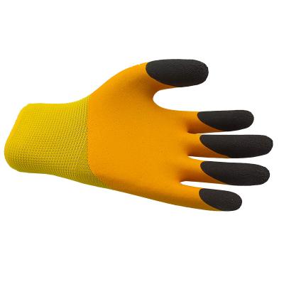 China Soft and Breathable Wholesale Hand Protective Construction Cut Resistant Anti Slip Grip Heavy Duty Latex Coated Occupational Safety Gloves for sale