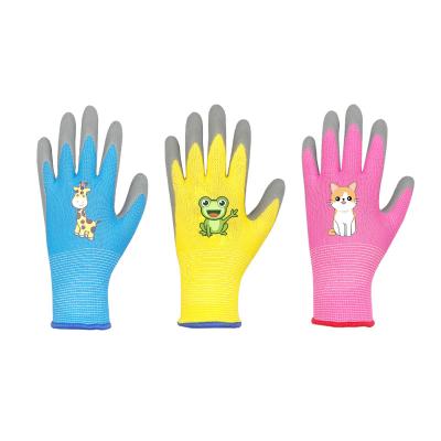 China Breathable Universal Production Machinery Rubber Palm Coated Latex Protective Safety Work Gloves for sale