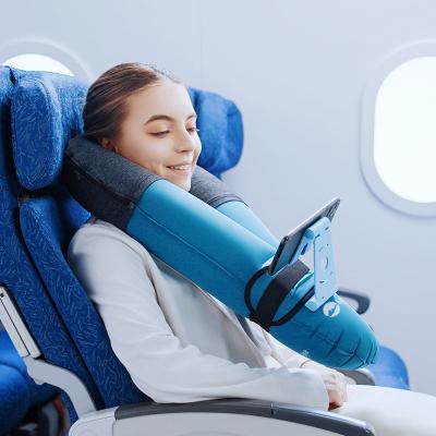 China Antistatic U Shaped Inflatable Alpha Air Filled Cell Phone Support Travel Pillow Neck for sale