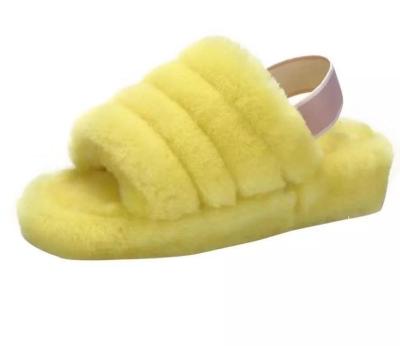 China Fashion trend factory direct wholesale fur slides wool slippers uhg slides for women for sale