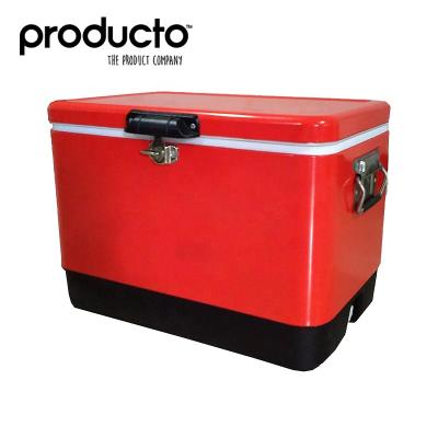 China Sustainable Custom 51L / 54QT Outdoor Metal Cooler Box For Beer / Wine for sale