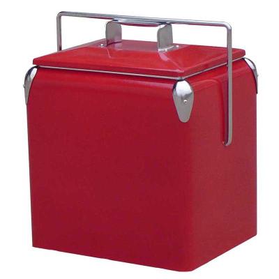 China Vintage Viable Cooler Metal Chest Box 13L Ice Cooler Box For Promotion for sale