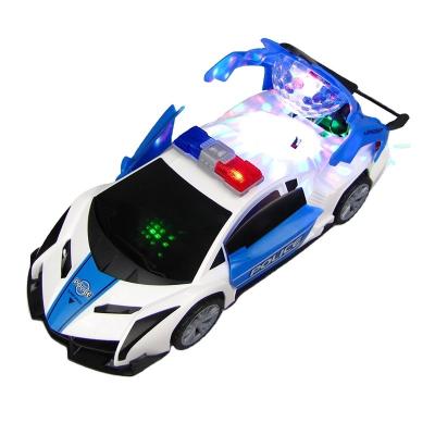 China Universal Electric Rotating Children's New Multi-Door Police Toy Car Police Deformation Car Batterydrive 388-34 Universal Electric Rotating Dazzle for sale