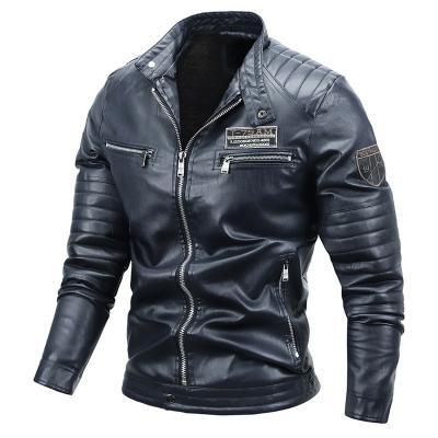 China Fashion 2021 viable plus size outdoor motorcycle coat warm men's winter leather jackets for sale