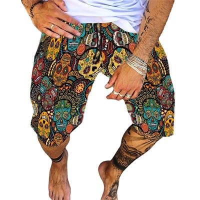 China Breathable Casual Sports Beach Pants Polyester Mens Elastic Waist All Over Print Shorts Summer Wear Custom Sweat Shorts for sale