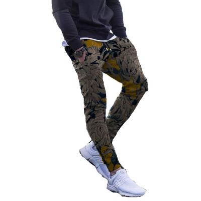 China Men's Slim Fit Stacked Track Pants Mens Breathable Graphic Hip Hop Streetwear Premium Sporty Jogger Printing for sale