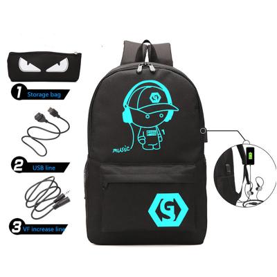 China With USB Top Grade Polyester Rucksack Bag Youth Daypack Casual Cheap Simple School For Boys for sale