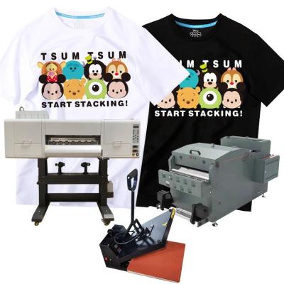 China Hotels T-Shirt/Shoes And Hats/i3200 Dual Head White Powder Ink Bag Printer/PET Film DTF Leather Printer Shaking Machine for sale