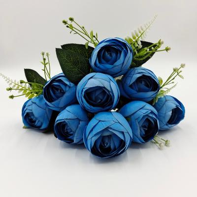 China Beautiful colorful artificial roses 2023 bulk decorative rose gift realistic silk artificial flowers real touch rose for deco for sale