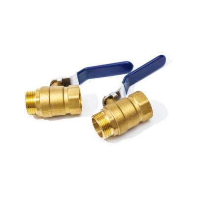 China General Male 1/4 Thread Ball Valve Handle Ball Valve Female Two Way Brass Level Ball Valve for sale