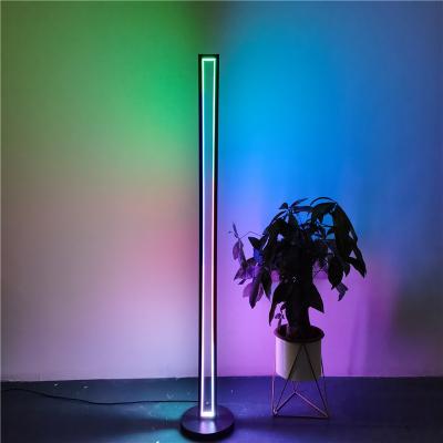 China New Style Modern Floor Lamp Dual Side RGB Square Lamp Remote Control for sale