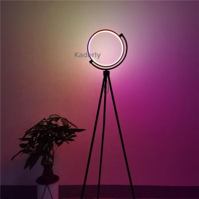 China Modern Halo RGB Color Changing Floor Lamp For Hotel Modern Floor Lamp Tripod Fashion Corner Led for sale