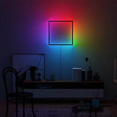 China Modern minimalist dimmable colorful simple room wall bedroom RGB decorative wall lamp Amazon led modern for sale