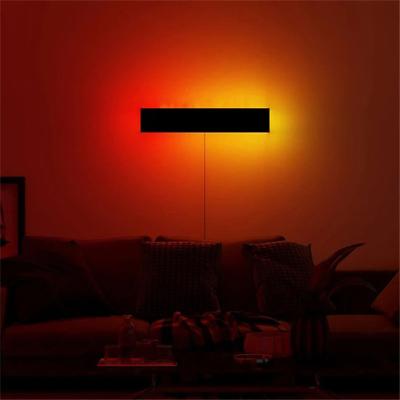 China Dimmable Remote Minimalist Modern Indoor Decorative Home Wall Lights RGB Remote Square Wall Lamp Led for sale