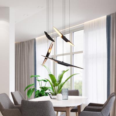 China Nordic minimalist post-modern creative oblique aluminum tube chandelier hotel mall villa for sale