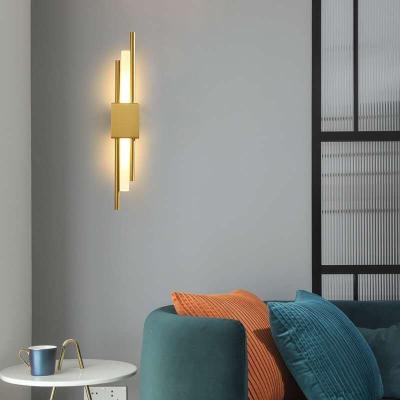 China Modern Line Wall Lamp Fashionable Design Gold Style New Decoration Hanging Light for sale