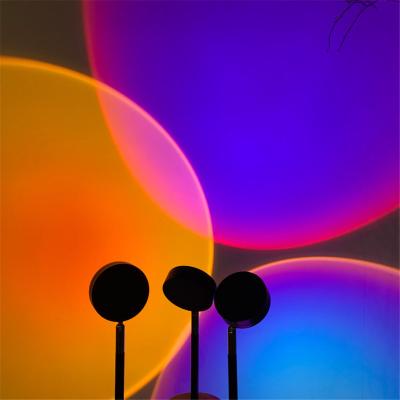 China Creative minimalist art projection lamp background decoration rainbow sunset balcony lamp for sale