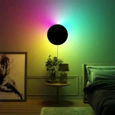 China Modern Simple Room Decorative Wall Lamp Amazon Led Modern Minimalist Bedroom RGB Dimmable Colorful Wall Lamp for sale