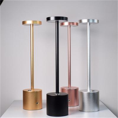 China Minimalist Rechargeable Aluminum LED Light Rechargeable Aluminum Hotel Side Light Hotel Restaurant Wireless Table Lamp for sale