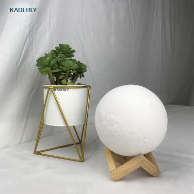 China Minimalist Home Decoration 3D LED Light Moon Desk Lamp Rechargeable Moon Night Light for sale