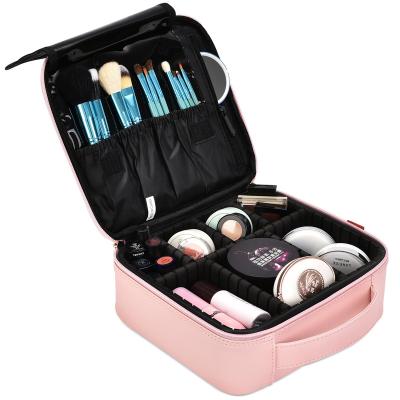 China High Quality Waterproof Makeup Bag Multi Compartment Cosmetic Case Portable Cosmetic Make Up Case Bag For Ladies for sale