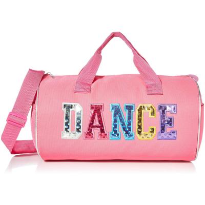 China Waterproof Waterproof Pink Dancing Bags Fashion Gym Custom Duffel Bag For Girls for sale