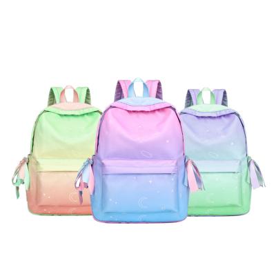 China 2021 School Bags Kids Girls Fashion Rainbow Waterproof Colorful School Backpack Custom Color for sale