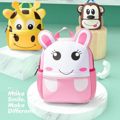 China 3d Printing Cute Cute Animal Kids Backpack Schoolbags Neoprene Custom Kids School Bag For Kindergarten Children for sale