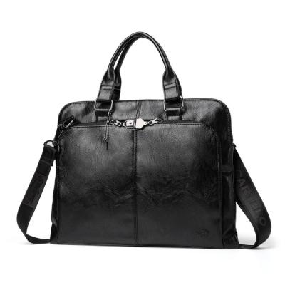 China waterproof luxury brand office leather bags for men breifcase business bag for sale