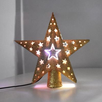 China Christmas LED Snowflake Star Christmas Tree Decoration Light Daytime Rotating Light for sale