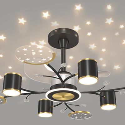 China 2022 Modern New Design Ceiling Fan Black Ceiling Fan Chandelier Industrial Ceiling Fan For Room Indoor Home Zhongshan for sale