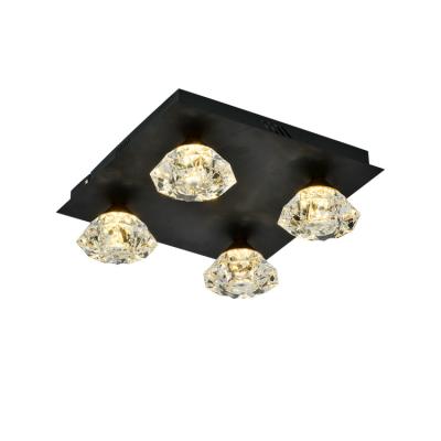 China Simple Warm Lighting Black Ceiling Lamp Desgin Indoor Gold Lamp Diamonds Rain Drip For Indoor Room Home Zhongshan for sale