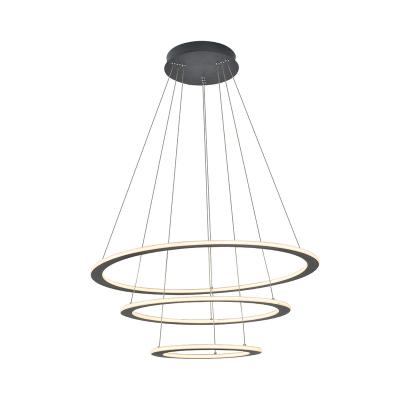 China Modern Creative Modern Pendant Light Circle Chandelier LED Hanging Light For Hotel Ceiling Lamps Living Room for sale