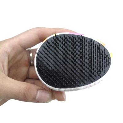 China Private label travel private label egg shape compact plastic nylon tooth detangling hair brush for women for sale