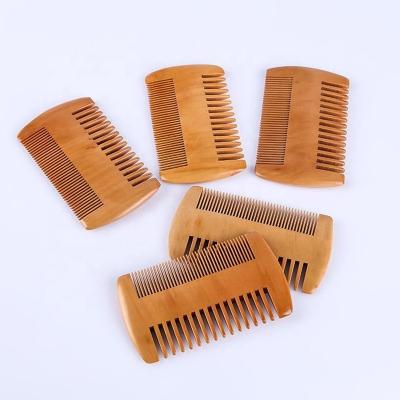 China Home Wholesale Custom Logo Natural Double Side Lice Wood Comb For Kids for sale