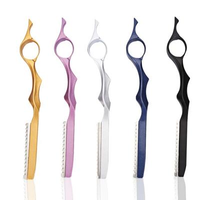 China Hot Selling Colorful Thinning Scissors Amazon Hairdressing Scissors Stainless Steel Electroplating Colorful Sharp Haircutting Scissors New for sale