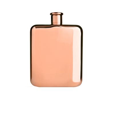 China Modern 6 oz hip flask food grade gold stainless steel gunmetal copper black for sale