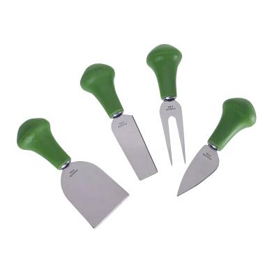 China #80055 sustainable 4 piece cheese knives set with plastic handle for all type of cheeses for sale