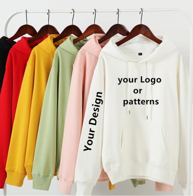 China OEM white 100% OEM white Anti-wrinkle cotton pullover hoodie streetwear logo print high quality unisex thick oversized custom hoodies for sale