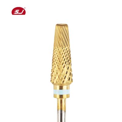 China Fast Remove Hard Gel SHUANGJIA Professional Three Coarseness In One Safety Manicure Tungsten Carbide Drill Bit Nail Bit for sale