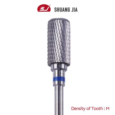 China Quickly Remove Hard Gel SHUANGJIA Cut Dust Proof Safety Bit Safety Manicure Professional Cross Cut Tungsten Carbide Nail Drill Bit for sale