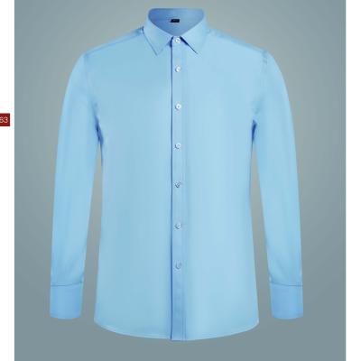 China Anti-pilling New Simple Design Solid Color Customized Breathable Bamboo Cotton Skin-friendly Fabric Oversized Button Up Shirt Men for sale