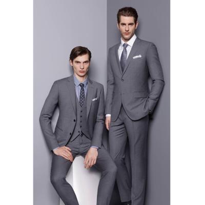 China High Quality Customizable Anti-Wrinkle Fabric Temperament Craft Wool Casual Pants Invests Blazer Man Suit 3 Pcs for sale