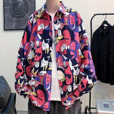 China Anti-pilling 2022 New Streetwear Fashion Style Casual Outdoor Trendy Turn-Down Collar Long Sleeves Plus Size Men's Shirts Jacket for sale