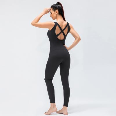 China High Quality One Piece QUICK DRY Sports Lady Jumpsuits Outfit Yoga Pants Rompers Girls Women Bodycon Overalls Jumpsuits for sale