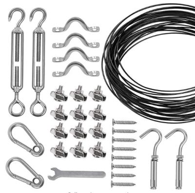 China Lightweight Heavy Industry String Suspension Hanging Kit With 150 Ft Coated Stainless Steel Cable for sale